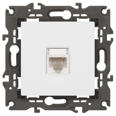 Розетка компьютерная 1-м Elegance 14-3107-01 RJ45 IP20 механизм бел. Эра Б0034302