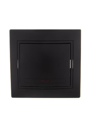 Выключатель 1-кл. СП Мира 10А IP20 с подсветкой черн. бархат LEZARD 701-4242-112