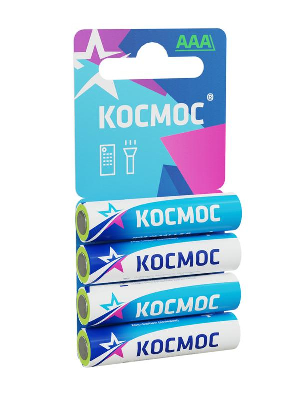 Элемент питания солевой R03 4хBL (блист.4шт) Космос KOCR034BL