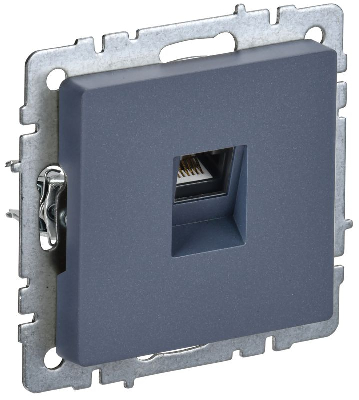 Розетка компьютерная СП RJ45 кат.5E BRITE РК10-БрМ маренго IEK BR-K10-1-K35