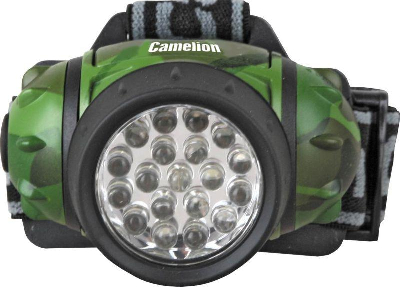 Фонарь налобный LED 5313-19F 4ML (19LED 4 режима; 3хR03 в комплекте; камуфляж) Camelion 7538