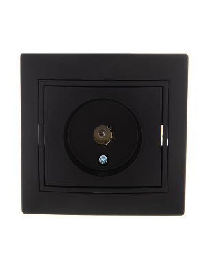 Розетка TV СП Мира проходная черн. бархат LEZARD 701-4242-129
