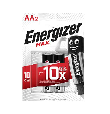 Элемент питания алкалиновый MAX LR6/316 BL2 (2/24/9360) (блист.2шт) Energizer 28642