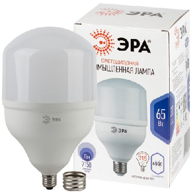 Лампа светодиодная высокомощная POWER 65W-6500-E27/E40 ЭРА 5200лм Б0027924