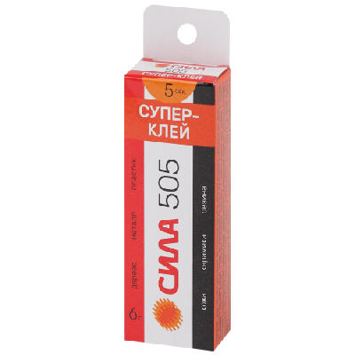 Супер-клей 6г пластик туба в кор. СИЛА Б0033120