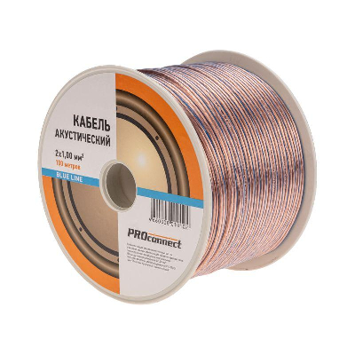 Кабель Stereo 2х1.0 BLUE LINE бухта (м) PROCONNECT 01-6205-6