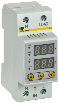 Реле напряжения и тока РНТ-д 1ф 36мм 32А IEK IVC21-1-32