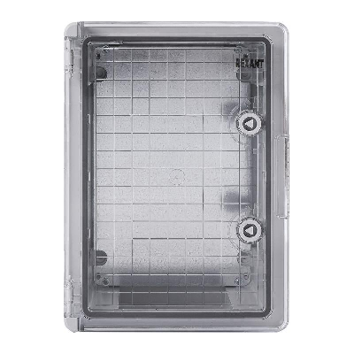 Корпус пластиковый ЩМПп 350х250х150 ABS УХЛ1 IP65 с прозр. дверцей и монтажной панелью Rexant 11-0411