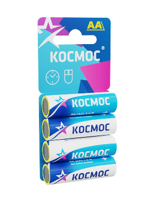 Элемент питания солевой R6 4хBL (блист.4шт) Космос KOCR64BL
