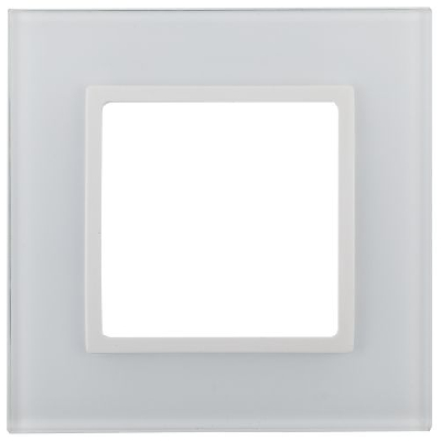 Рамка 1-м 14-5101-01 стекло Elegance бел.+бел. Эра Б0059166