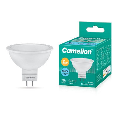 Лампа светодиодная LED7 JCDR/845/GU5.3 7Вт 4500К бел. GU5.3 485лм 220-240В Camelion 11657