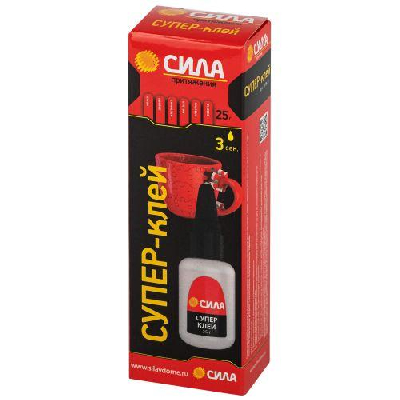 Супер-клей 25г пластик туба СИЛА Б0058949