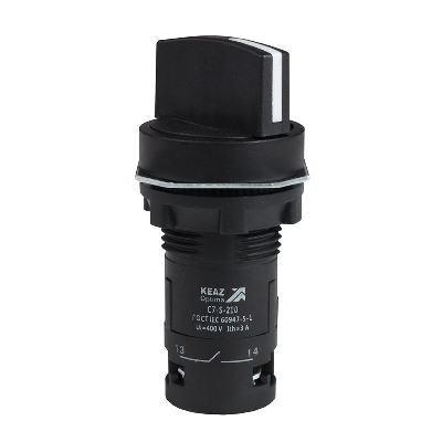 Переключатель 2 положения OptiSignal Compact D22 С7-S-210 черн. 1НО XB7ND21 КЭАЗ 362133