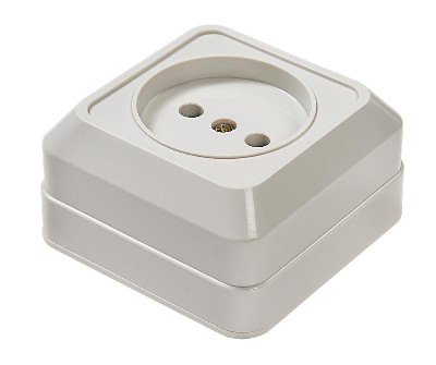 Розетка 1-м BOLLETO накл. 7022 бел. ASD / IN HOME 4680005959785
