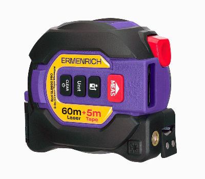 Рулетка с лазерным дальномером ("3 в 1") Reel SLR600 PRO Ermenrich 86175