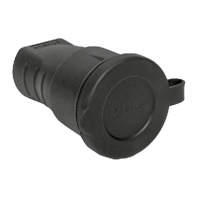 Розетка переносная 16А 230В 2P+PE с защ. крышкой IP44 каучук EKF RPS-012-16-230-44