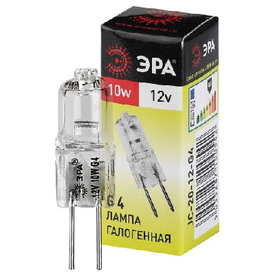 Лампа галогенная G4-JC-10W-12V ЭРА C0027367