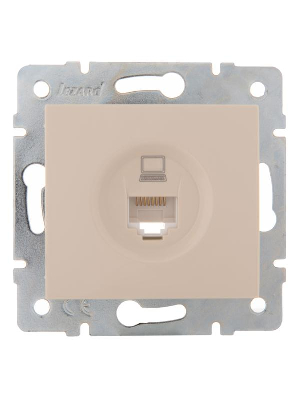 Механизм розетки компьютерн. 1-м СП KARINA RJ45 крем LEZARD 707-0388-139