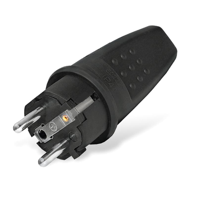 Вилка электрич. прямая с заземл. каучук 16А 250В IP44 (еврослот) UNIVersal 602227