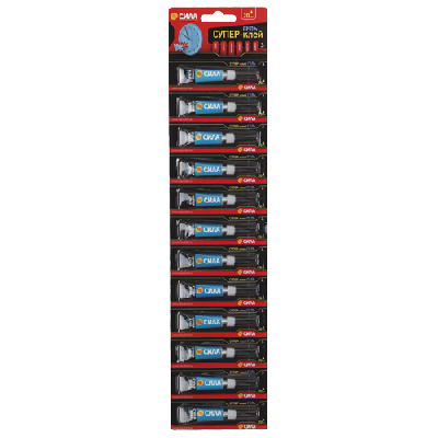 Супер-клей ГЕЛЬ 3г лента BL-12 SSGBL12-3 (блист.12шт) СИЛА C0042300