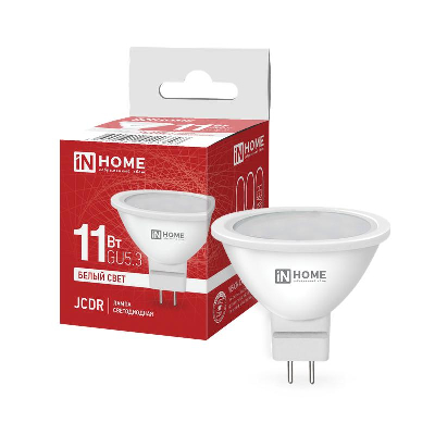 Лампа светодиодная LED-JCDR-VC 11Вт 230В GU5.3 4000К 820Лм IN HOME 4690612020358