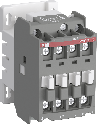 Контактор AX09-30-10-80 9А AC3 с катушкой управления 220-230В АС ABB 1SBL901074R8010