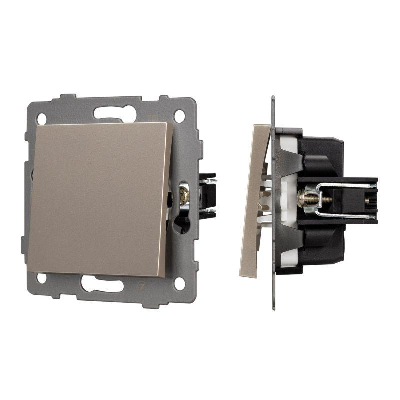 Выключатель непроходной 1-кл. SWT-MK01-PL-GD-V 10А 250В механизм Arlight 049870