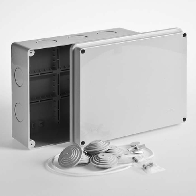 Коробка распр. ОП 240х195х90 IP55 без герм. Рувинил 67066