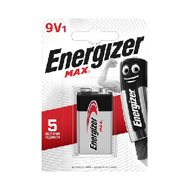 Элемент питания алкалиновый "крона" MAX 6LR61 BL1 (1/12/4320) (блист.1шт) Energizer 28648